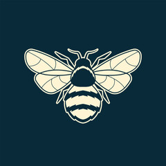 bee letters vector abstract modern logo