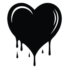 Dripping heart ink