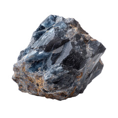 Obraz premium Close-up of a dark gray and blue mineral specimen