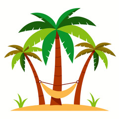 Vector illustration of palm trees