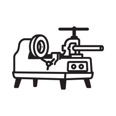 Pipe Threading Machine Vector Icon