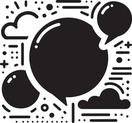 Minimal Empty Speech Bubbles & Chat Icons Vector Set