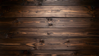 Naklejka premium Dark Brown Wooden Plank Background Texture