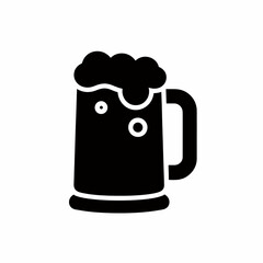 A minimalist black icon of a fried egg. A simple flat graphic illustration representing breakfast food and healthy eating concepts.