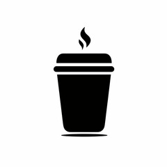 A minimalist black icon of a fried egg. A simple flat graphic illustration representing breakfast food and healthy eating concepts.