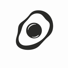 Simple Fried Egg Icon Breakfast & Culinary Delight
