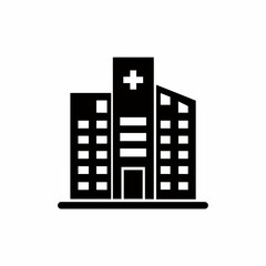 Modern Hospital Building Icon Healthcare Facility Vector Illustration