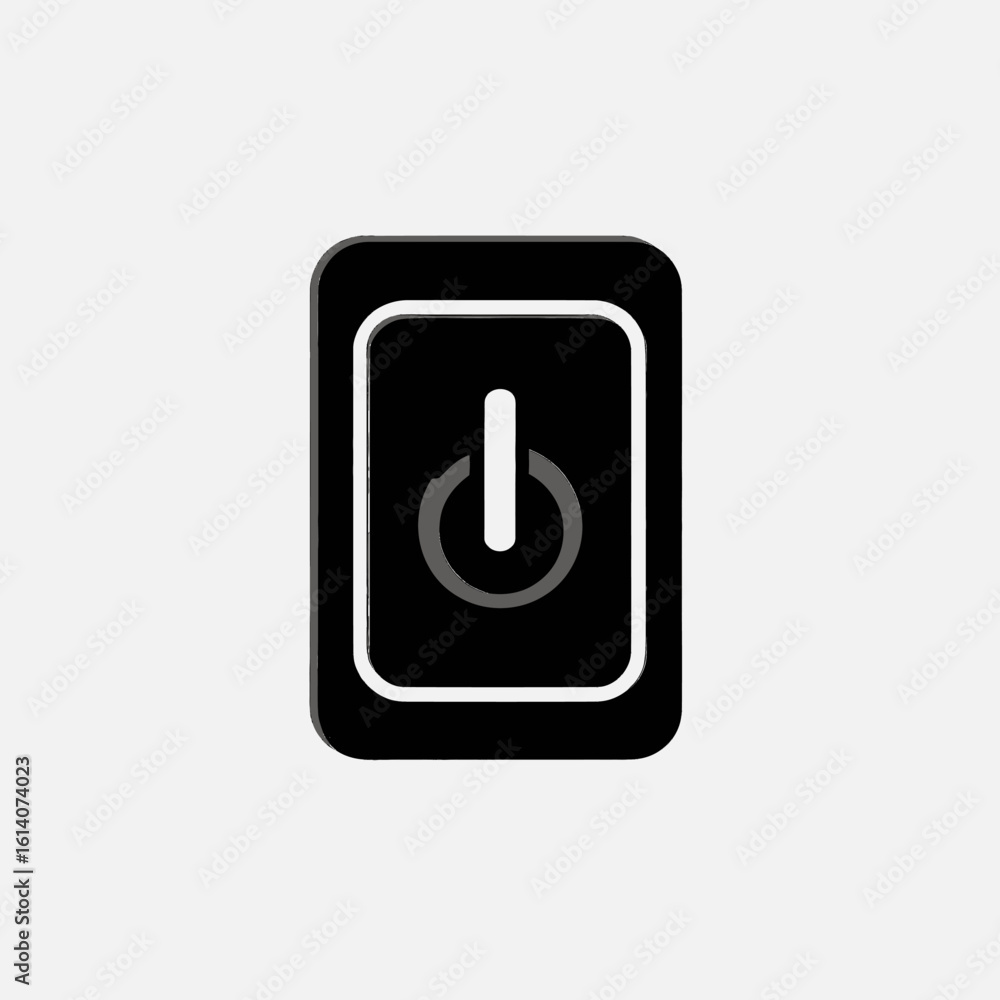 Poster power button icon on/off switch symbol for digital interfaces