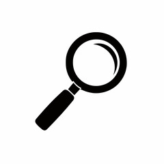 Flat vector icon of a magnifying glass. A versatile concept for search, research, investigation, and analysis on a white background.