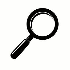 Detailed Search Close-up of a Magnifying Glass for Discovery and Exploration (Illustration)