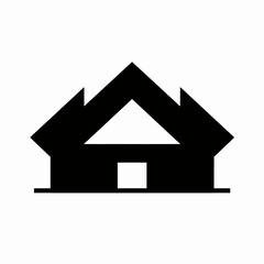 Simple House Icon Minimalist Home Silhouette for Real Estate & Property Concepts