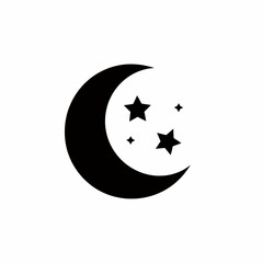Celestial Dream Crescent Moon and Stars Silhouette
