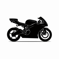 Fototapeta premium Stylish Motorcycle Silhouette An illustration of speed and power.
