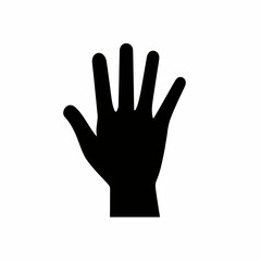 Open Hand Silhouette Symbol of Peace, Gesture, and Human Connection