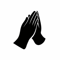 Prayer Hands Graphic Faith, Hope and Devotion Silhouette for Spiritual Designs