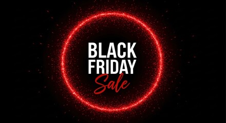 Black Friday Sale Glowing Circle Design