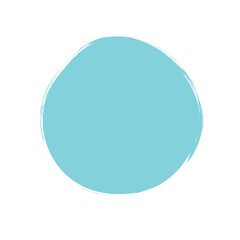 Aquarelle circle in light blue with visible brush strokes on a white background creating a watercolor effect

