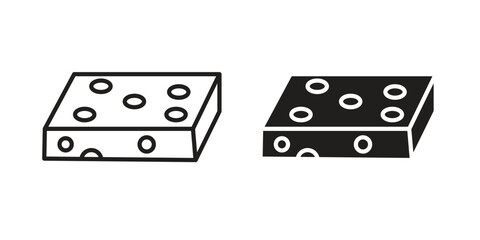 Halva icon in a black stroke vector design and flat solid version on white background