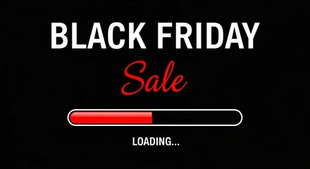 Black Friday Sale Countdown Progress Bar Graphic Design Element