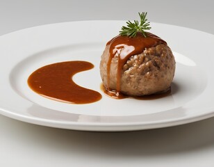  Rosemary Glazed Meatball with Gravy and Rustic Sides
