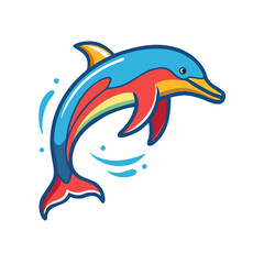 Obraz premium Color illustration of a dolphin