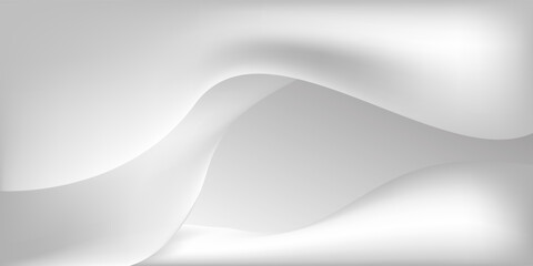 white and gray smooth wave liquid abstract background. texture white pattern. vector illustration