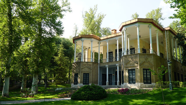 Tehran Niavaran Palace Complex. Ahmad Shahi Pavilion. Tehran, Iran - April 21, 2025.