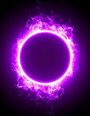 Obraz premium Fiery purple circle frame (1)