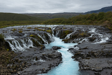waterfall in the mountains
