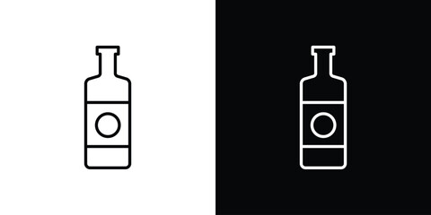 Olive oil icon. Simple flat symbol. Perfect Black outline pictogram illustration