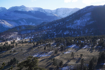 The Landscape of the Rocky Mountains in the Springtime of Colorado
