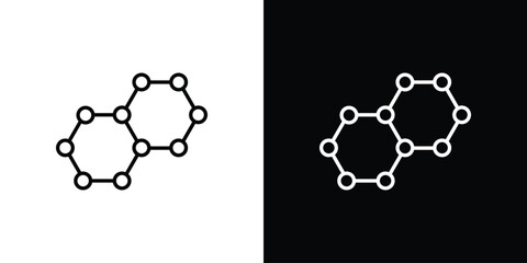 Graphene icon. Simple flat symbol. Perfect Black outline pictogram illustration