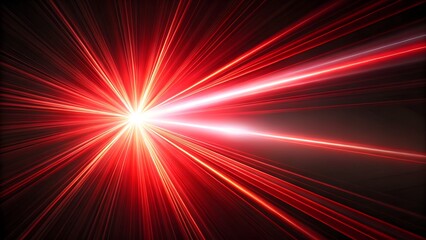 A vibrant red light tunnel streaks into the distance, creating a sense of extreme speed and futuristic motion