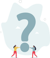 Problem solving, asking question or finding solution for difficulty, teamwork to solve problem or answer,human life.