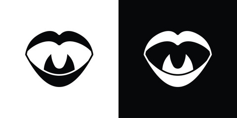 Tonsillitis icon symbol for Apps and Branding.