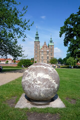  Stone ball against the background of the castle - Copenhagen