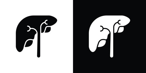 Liver icon symbol for Apps and Branding.