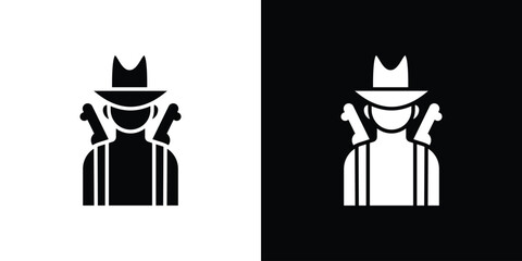 Hunter icon symbol for Apps and Branding.