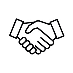 Obraz premium icon Handshake symbol illustrating partnership and agreement in business on transparent background