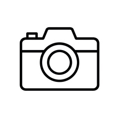 icon Camera icon in minimalist line art style  on transparent background