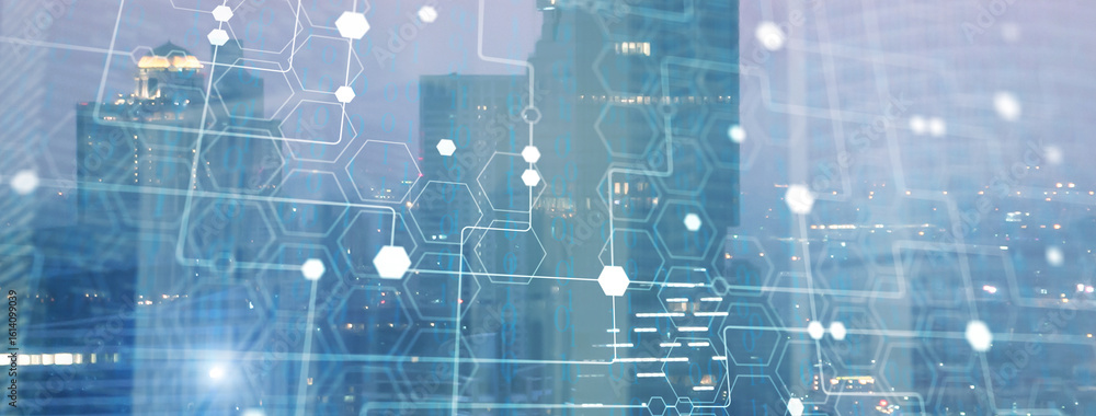 Poster abstract background with connected line and dots, sots. futuristic digital background for business s
