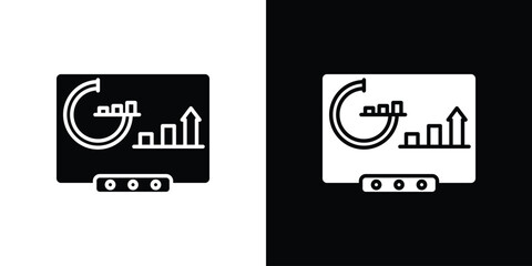 Equity derivatives icon symbol for Apps and Branding.