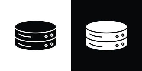 Cylinder database icon symbol for Apps and Branding.