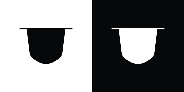 Coffee capsule icon symbol for Apps and Branding.