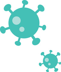 Obraz premium Minimal Flat Virus Icon Medical Vector Illustration