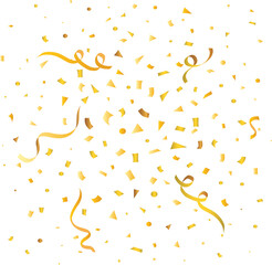 Golden Streamers Seamless Pattern Vector for Party and Celebration Themes