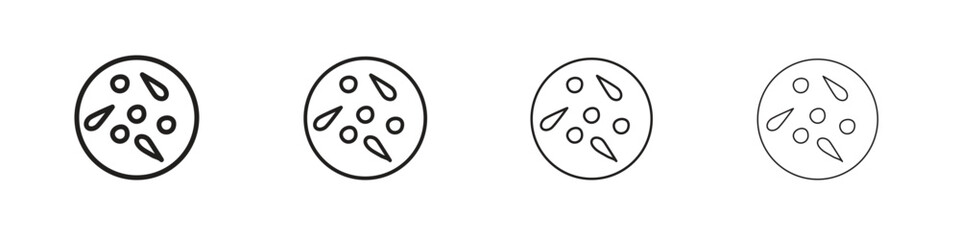 Thalassaemia icon set, Illustration, Black