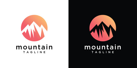 Mountain logo vector icon illustration.Mountain logo design template.