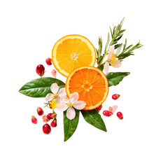 Fresh citrus and floral arrangement