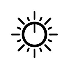 Sun icon symbolizing brightness control in minimalistic design